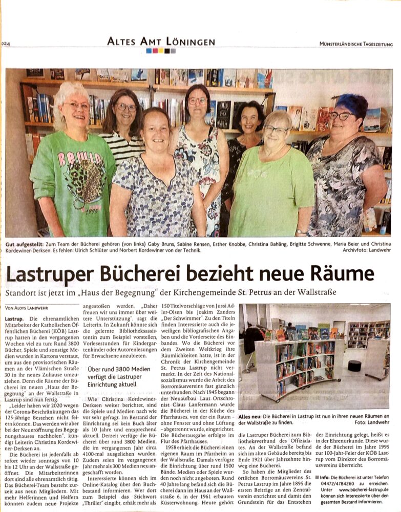 Bericht „Münsterländischen Tageszeitung“ 13.01.2024